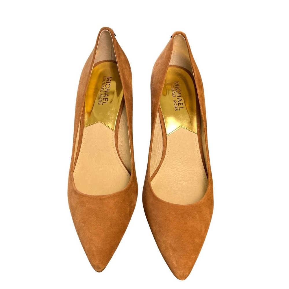 Michael‎ Kors Suede Pumps High Heels Carmel Size 10 Women's Shoes